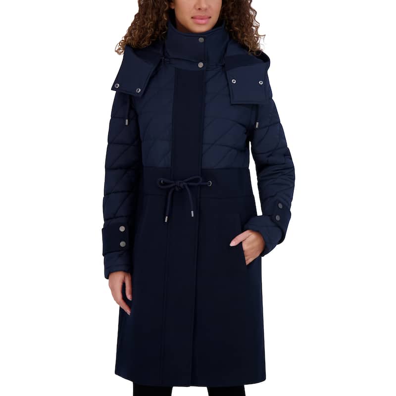 Andrew Marc Synclaire Mixed Media Coat - Ink - XS