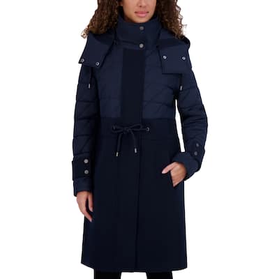 Andrew Marc Synclaire Mixed Media Hooded Parka
