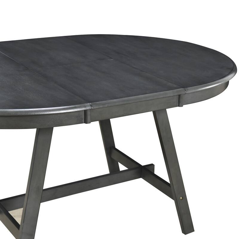Round Wood Dining Table, Farmhouse Round Extendable Dining Table Kitchen Table for Dining Room, Kitchen