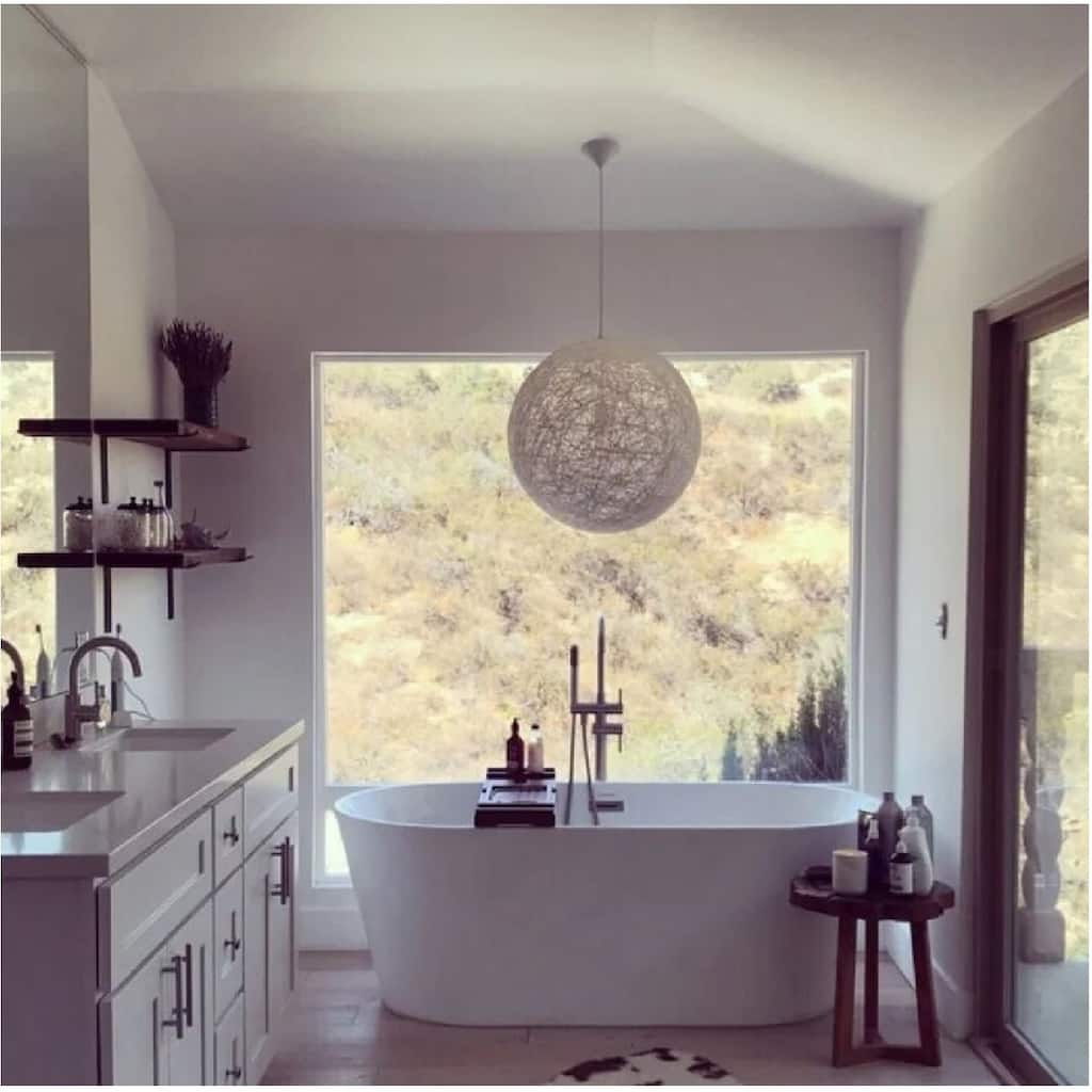 Rope Pendant Lamp (24" Dia) WHITE