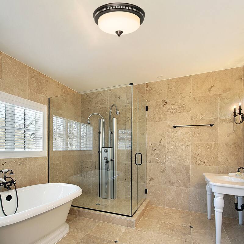 Ultra Quiet Bathroom Exhaust Fan with LED Light and Nightlight 110CFM 1.5 Sone Oil Rubbed Bronze Finish