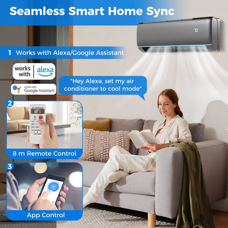 Gymax 12000 BTU Mini Split AC 22 SEER2 Air Conditioner w/ Inverter &