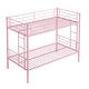 preview thumbnail 9 of 11, Modern Style Twin Over Twin Metal Bunk Bed,Easy Assembly,No box spring needed,Sturdy System