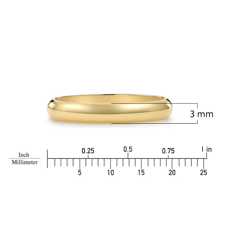 Clover Yellow Gold High-Polish Classic Wedding Band