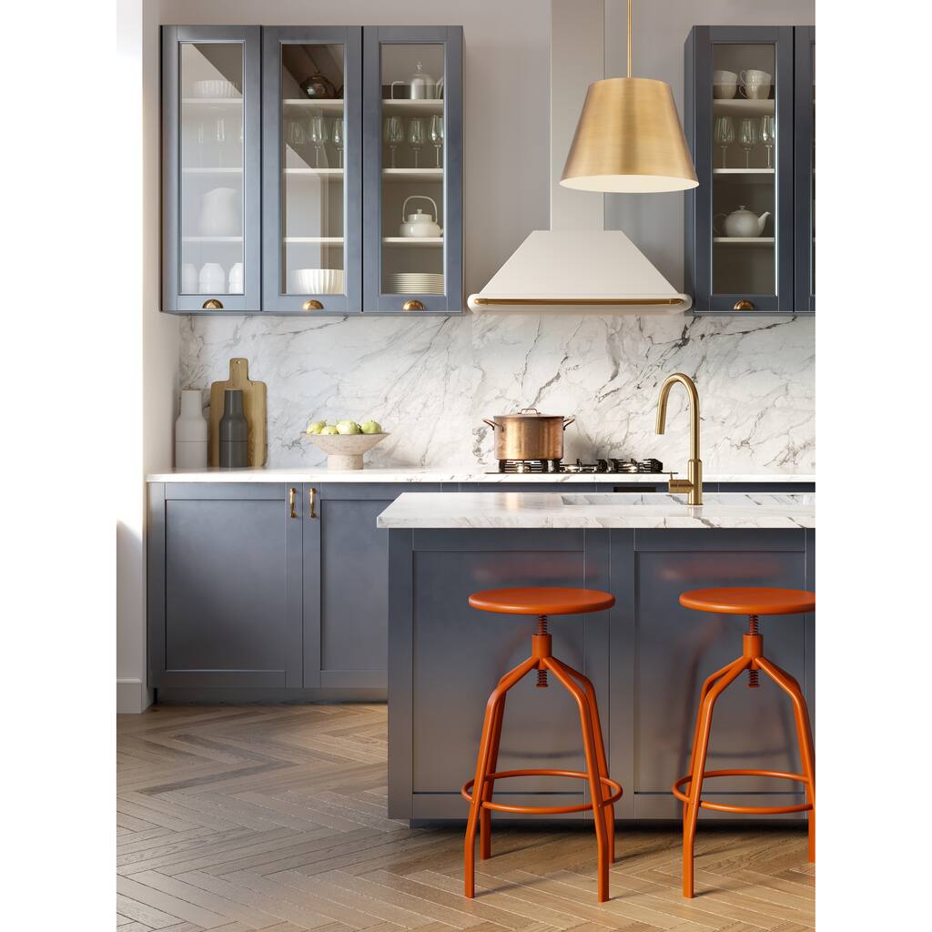 Lilly by Z-Lite 1 Light Pendant in Modern Gold with Modern Gold Steel Shade