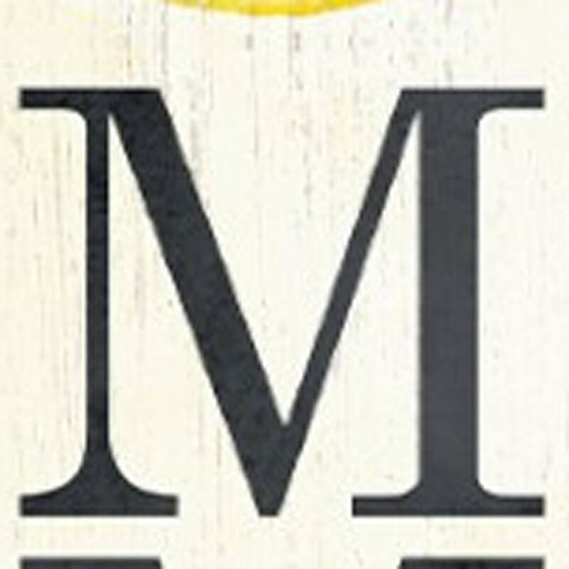 HomeRoots 48" White And Yellow Solid Wood Hello Summer Porch Sign