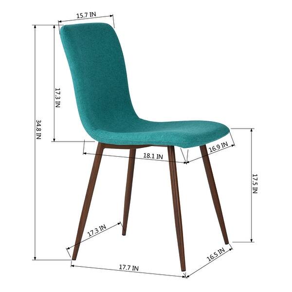 dimension image slide 9 of 9, Carson Carrington Mid-century Modern Fabric Dining Chairs (Set of 4)
