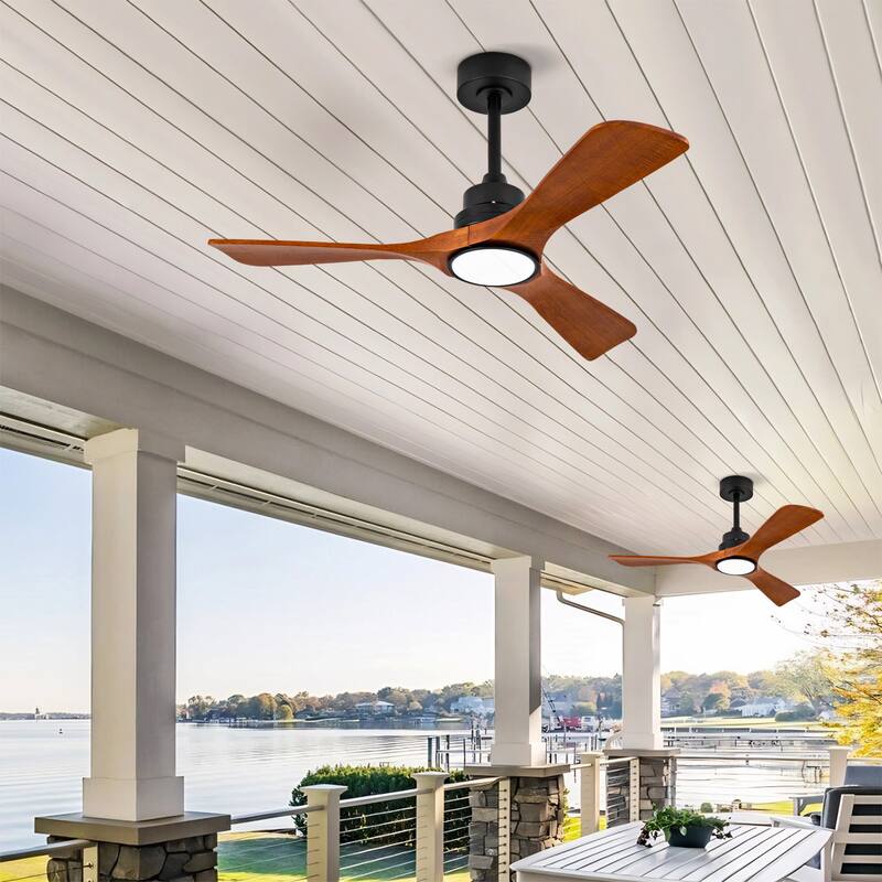 42" Ceiling Fans w/ Lights and 6 Speed Remote, Reversible DC Motor