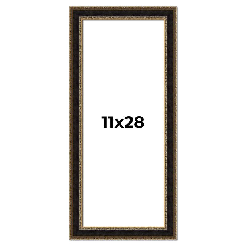 11x28 Frame Gold Antique Vintage Sold Wood Picture Frame | 1.75 Inch