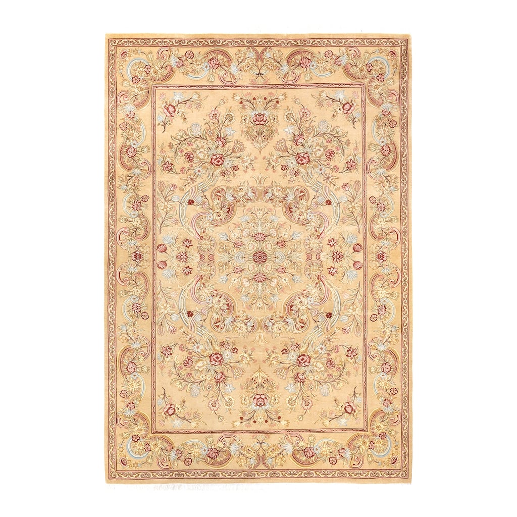 Overton Mogul One-of-a-Kind Hand-Knotted Area Rug - Yellow, 6' 8" x 9' 10" - 6' 8" x 9' 10"