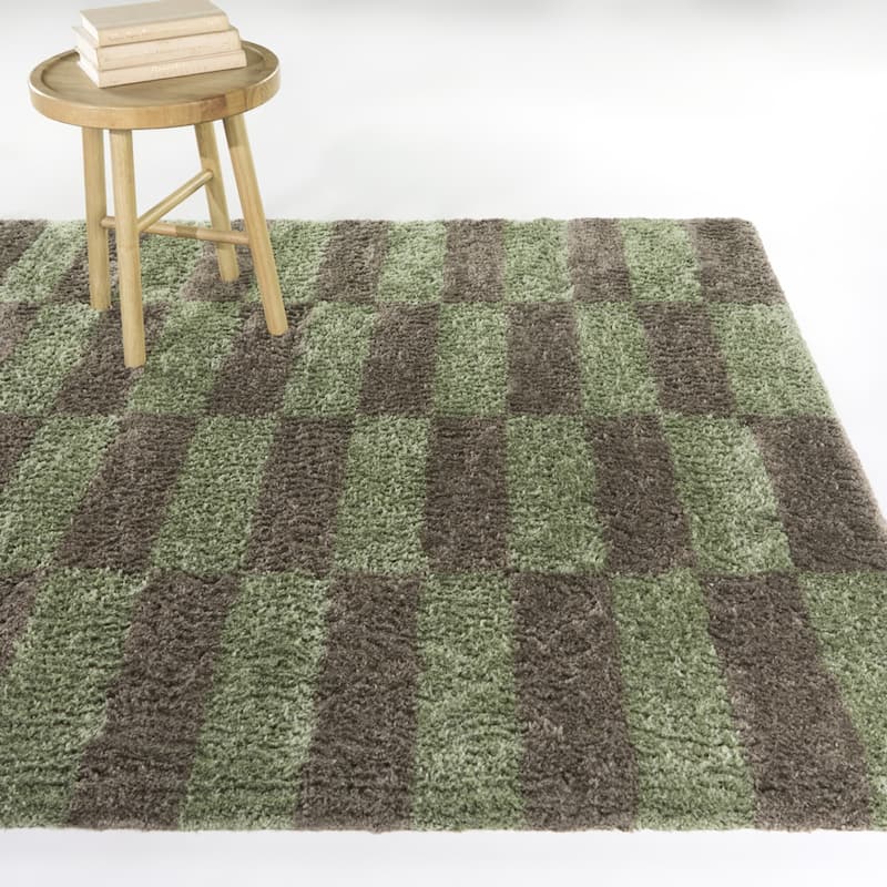 Lionel Modern Geometric Area Rug - 7'10" x 10' - Green - Rectangle