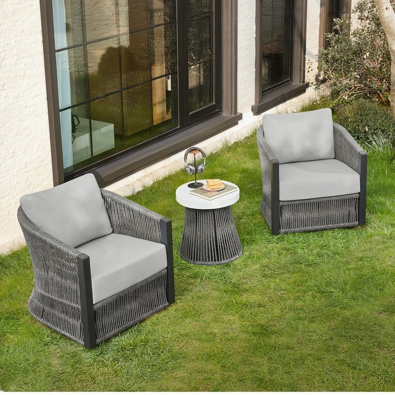 Spruce & Spring Carlos 3-Piece Outdoor Patio Furniture Conversation Sets