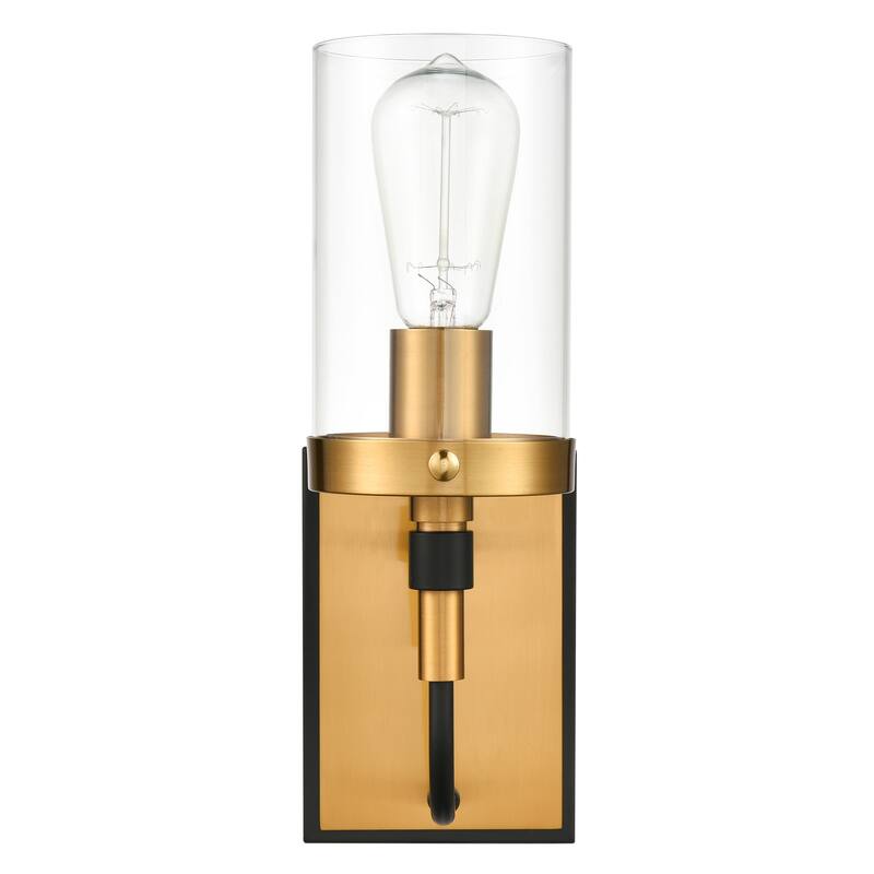 Light Society Emme 1-Light Vanity Light - Black/Brushed Brass