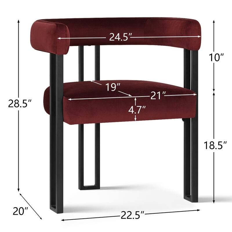 Upholstered Velvet Armchair (Set of 2)