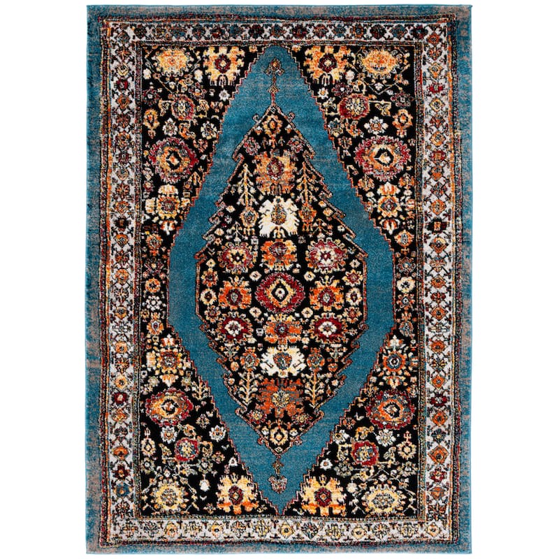 SAFAVIEH Vintage Hamadan Viveka Rug - 5'3" x 7'6" - Blue/Black