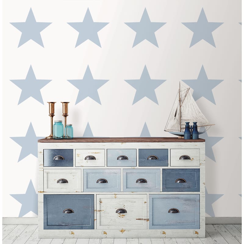 Galerie Wallcoverings Deauville 2 Geometric Big Stars Non-woven Matte Wallpaper Roll
