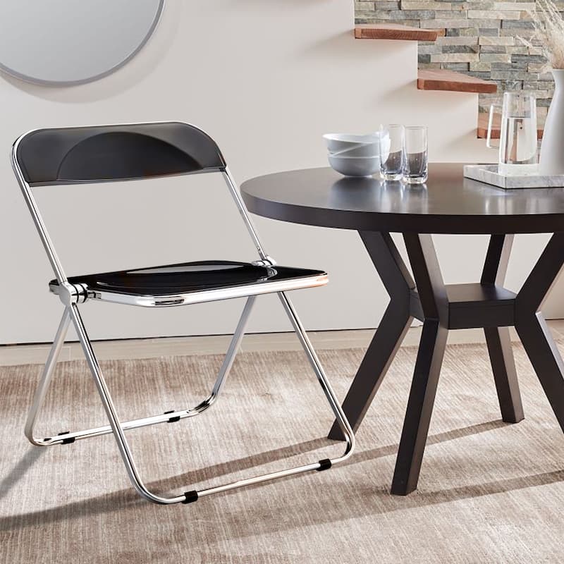 Clear Acrylic Folding Chair,Plastic Stackable Chair,1 Pack Bed Bath