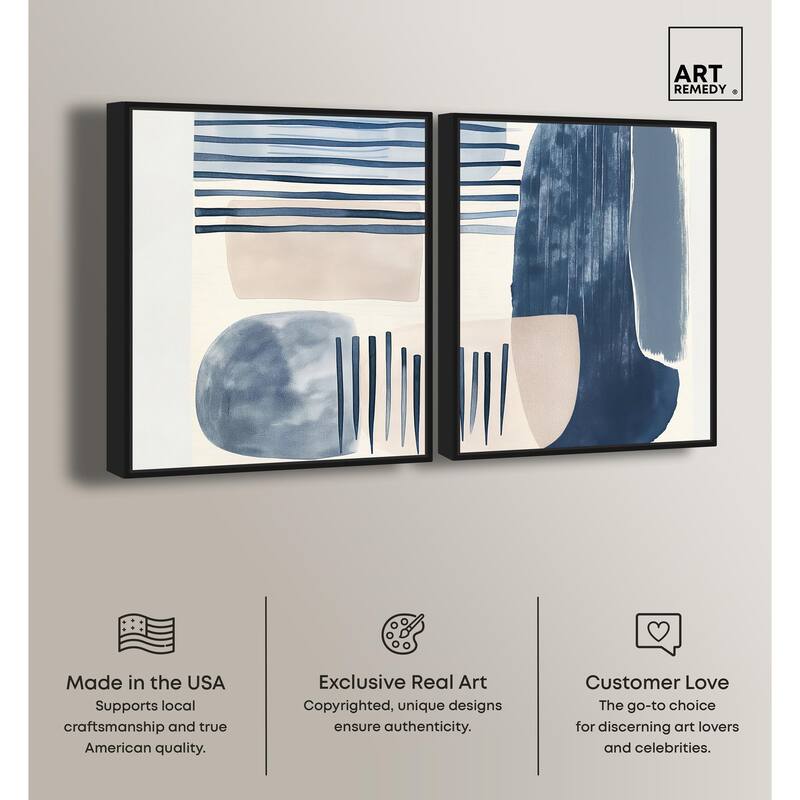 Fluid Inertia II Canvas Set of 2 by Art Remedy