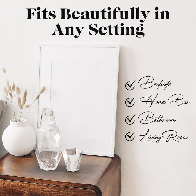 Geometric Gold Carafe Set - 37.18Oz