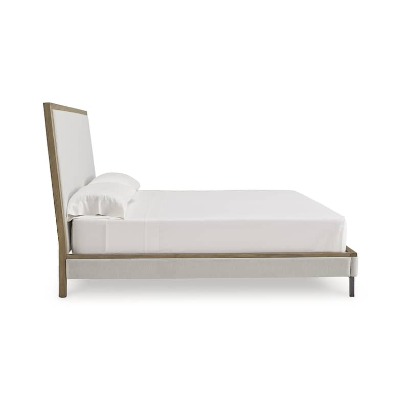 Signature Design by Ashley Tomtyn Beige/Light Brown Upholstered Platform Bed