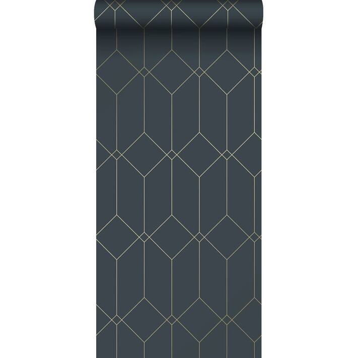 ESTA Home Trilliant Dark Blue Art Deco Motif Wallpaper