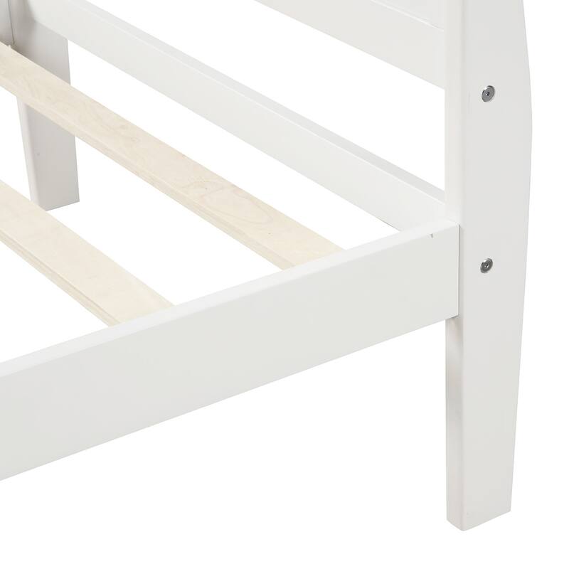 Pine Platform Bed with Headboard, Footboard & Slat Support