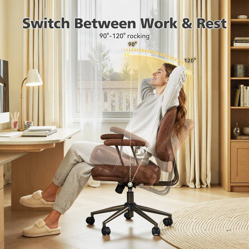 HOOOWOOO Modern Office Chair Adjustable Swivel Task Chair