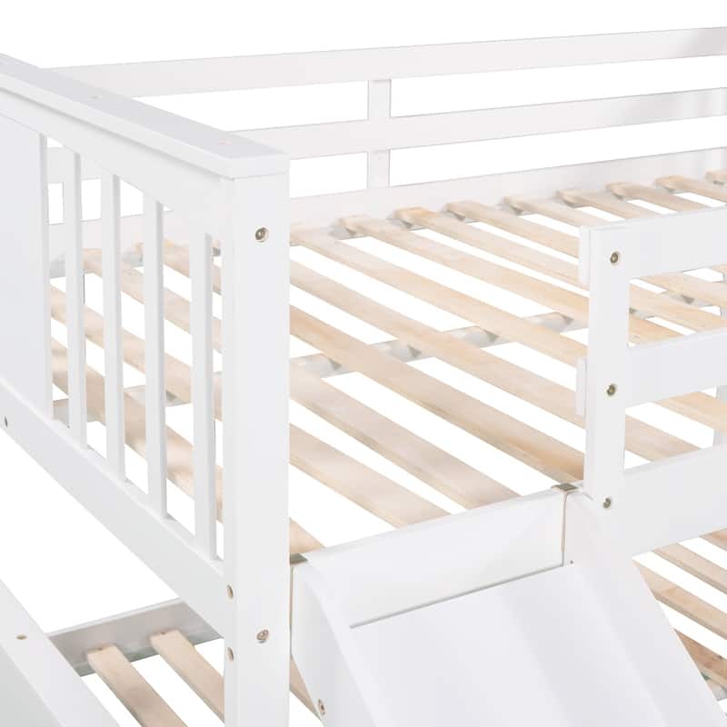 Full over Full Bunk Bed with Slide