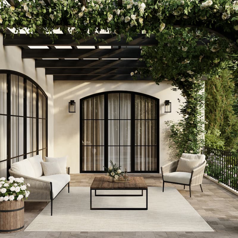 Nourison Essentials Solid Contemporary Indoor/Outdoor Area Rug