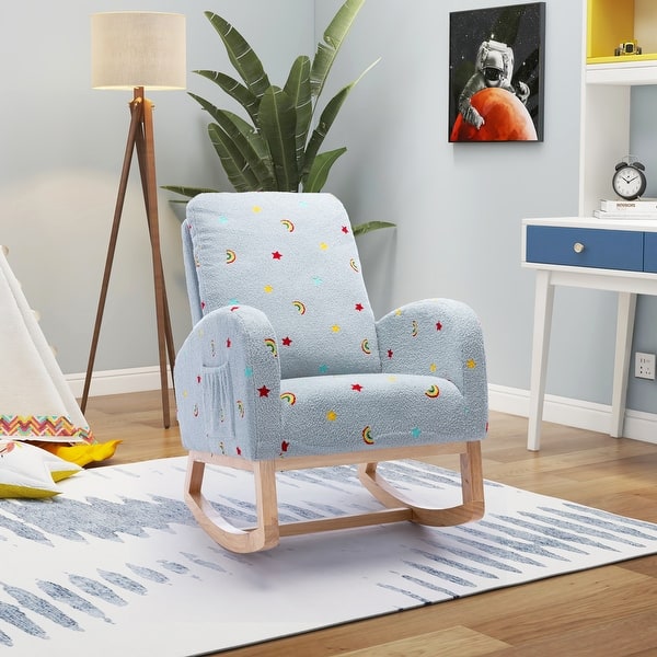 slide 2 of 54, Nursery Rocking Chair High Back Accent Rocker for Living Room