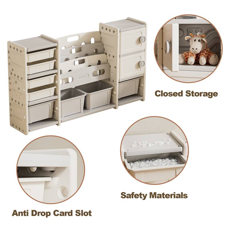 4-Tier Book organizers Storage and 2 cabinet storage