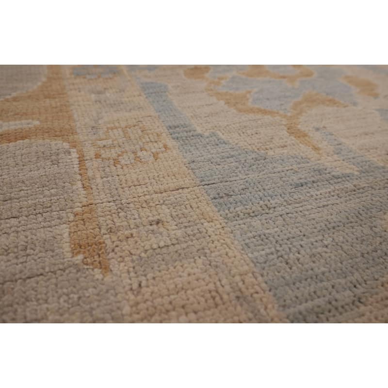 Vegetable Dye Oushak Oriental Large Area Rug Handmade Wool Carpet - 10'1" x 13'10"