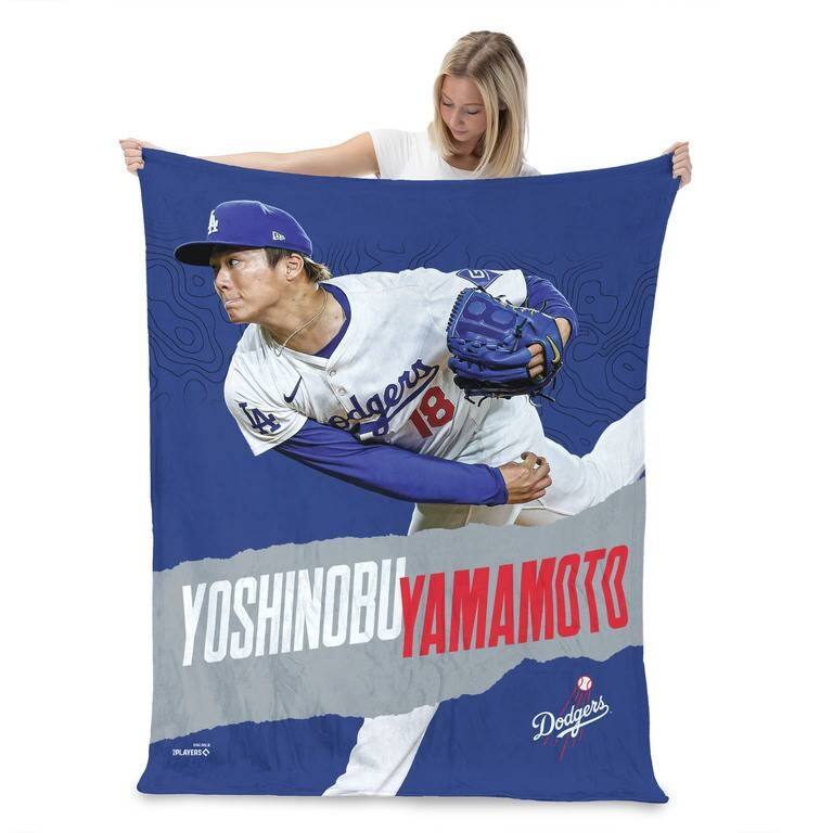 MLB Los Angeles Dodgers Player Silk Touch Throw Blanket