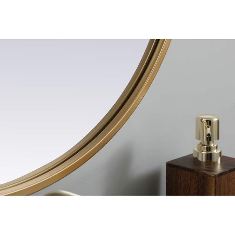 Indigo Home Metal Frame Oval Mirror 20x36 Inch