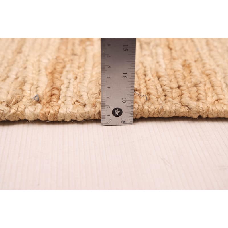 ECARPETGALLERY Braided Weave Palas Denizli Tan Cotton, Jute Rug - 5'3 x 8'2