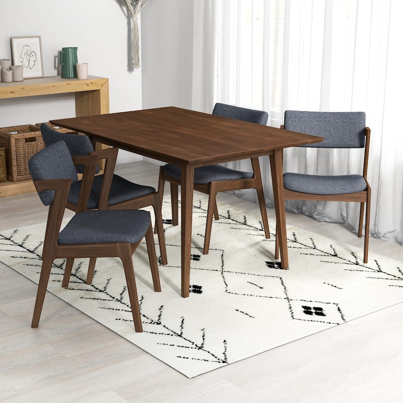 Ariel Mid Century Modern 5 Piece Dining Room Set