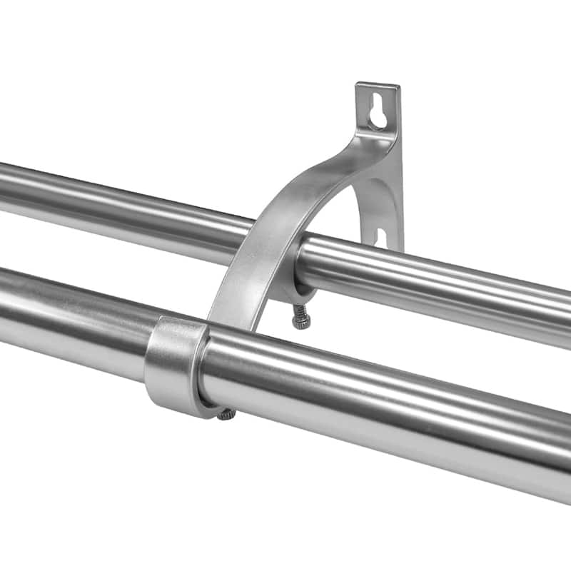 Lumi Home Furnishings Conversion Double Curtain Rod Brackets 1 in. & 3/4 in. (3-PK)