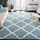 preview thumbnail 17 of 18, SAFAVIEH Dallas Shag Giusy Trellis 1.5-inch Thick Rug - Ivory/Grey - 4' x 6'