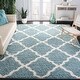preview thumbnail 17 of 18, SAFAVIEH Dallas Shag Giusy Trellis 1.5-inch Thick Rug - Navy/Ivory - 5' 1" x 7' 6"