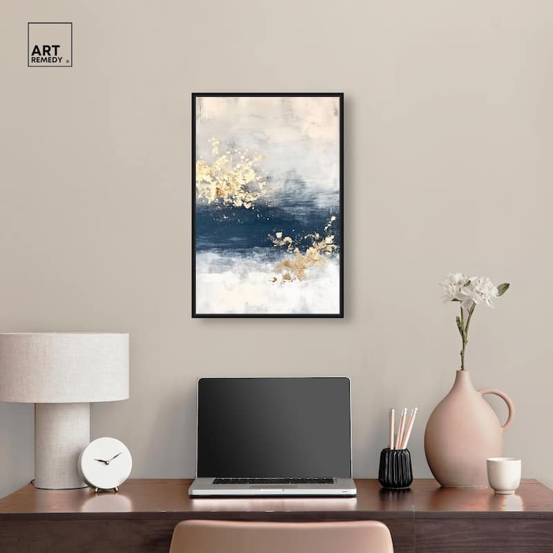 Ocean's Gold Hues I Canvas by Art Remedy