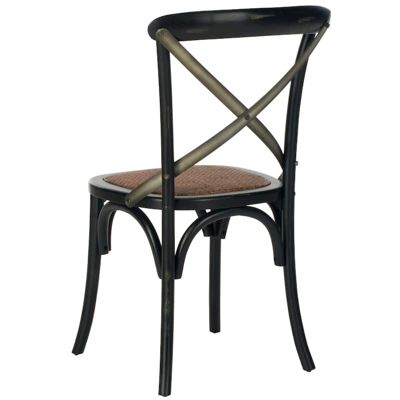 SAFAVIEH Lazzat x-Back Antique White Dining Chair (Set of 2) - 20"Wx21"Dx35"H