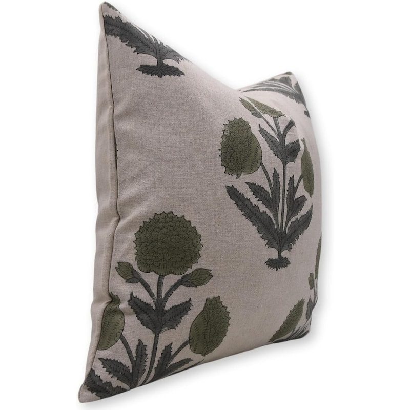 Fabdivine Linen Square Block print pillow Cover