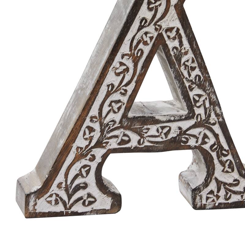 Wood Traditional Decorative Sign (Set of 6) - S/6 8"H