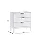 preview thumbnail 4 of 18, Wooden 3-Drawer Dresser with Smooth Bearing Slides for Kids Bedroom