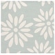 preview thumbnail 19 of 45, SAFAVIEH Handmade SAFAVIEH Kids Fleurette & Tween Wool Rug 6' Square - Teal/Ivory