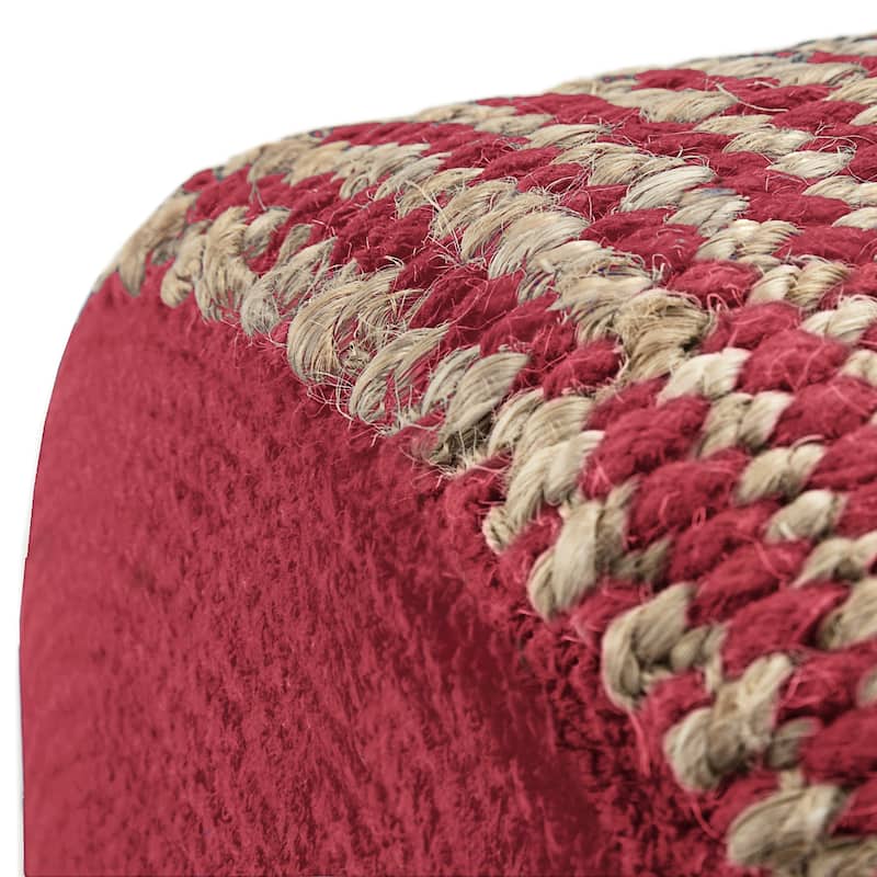 WYNDENHALL Jordi Boho Round Braided Pouf