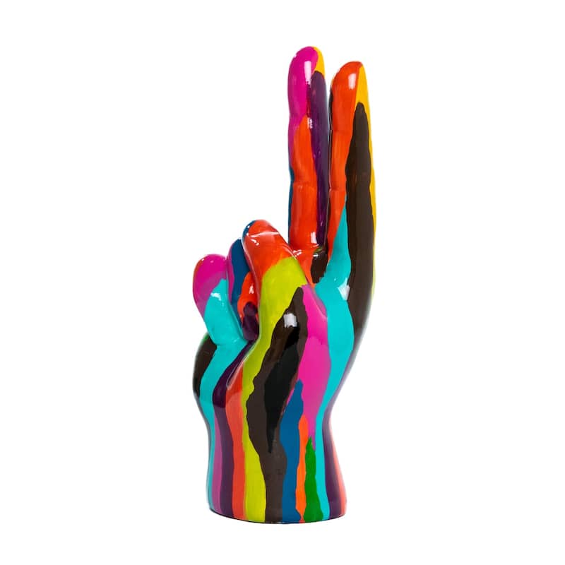 Interior Illusions Plus Graffiti Peace Sign Tabletop - 9" tall