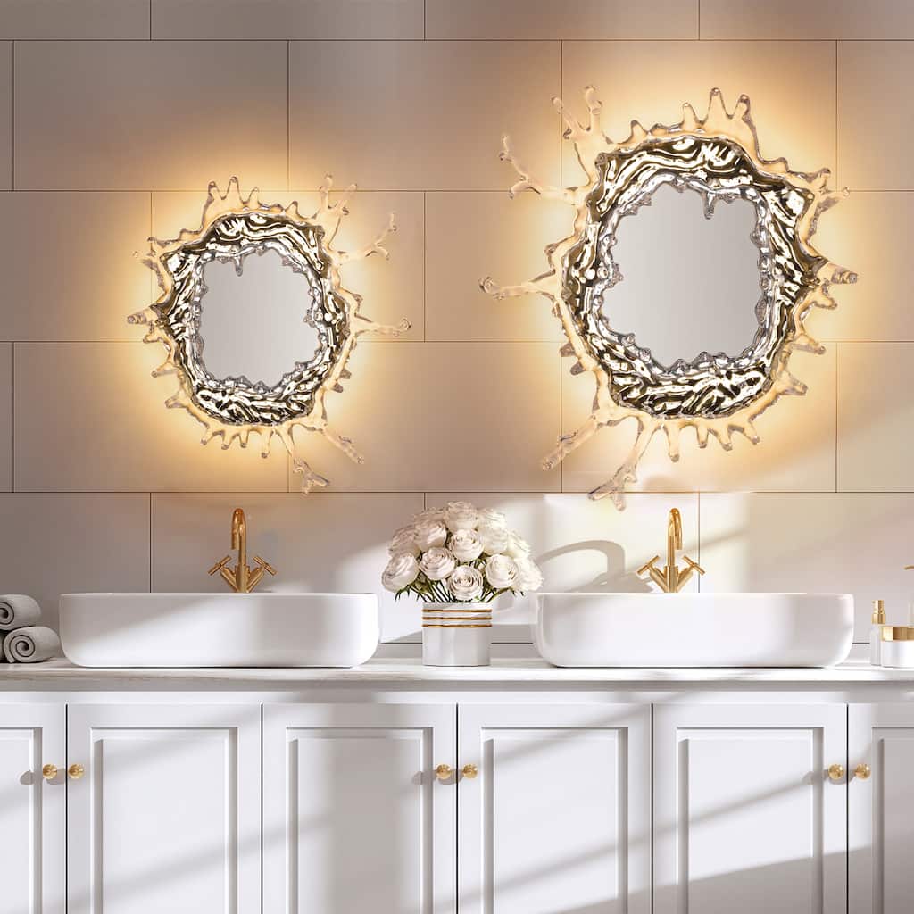 Water Splash Mirror Wall Light