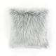 Lush Decor Mongolian Luca Faux Fur Decorative Pillow Cover - Gray - 20" x 20"