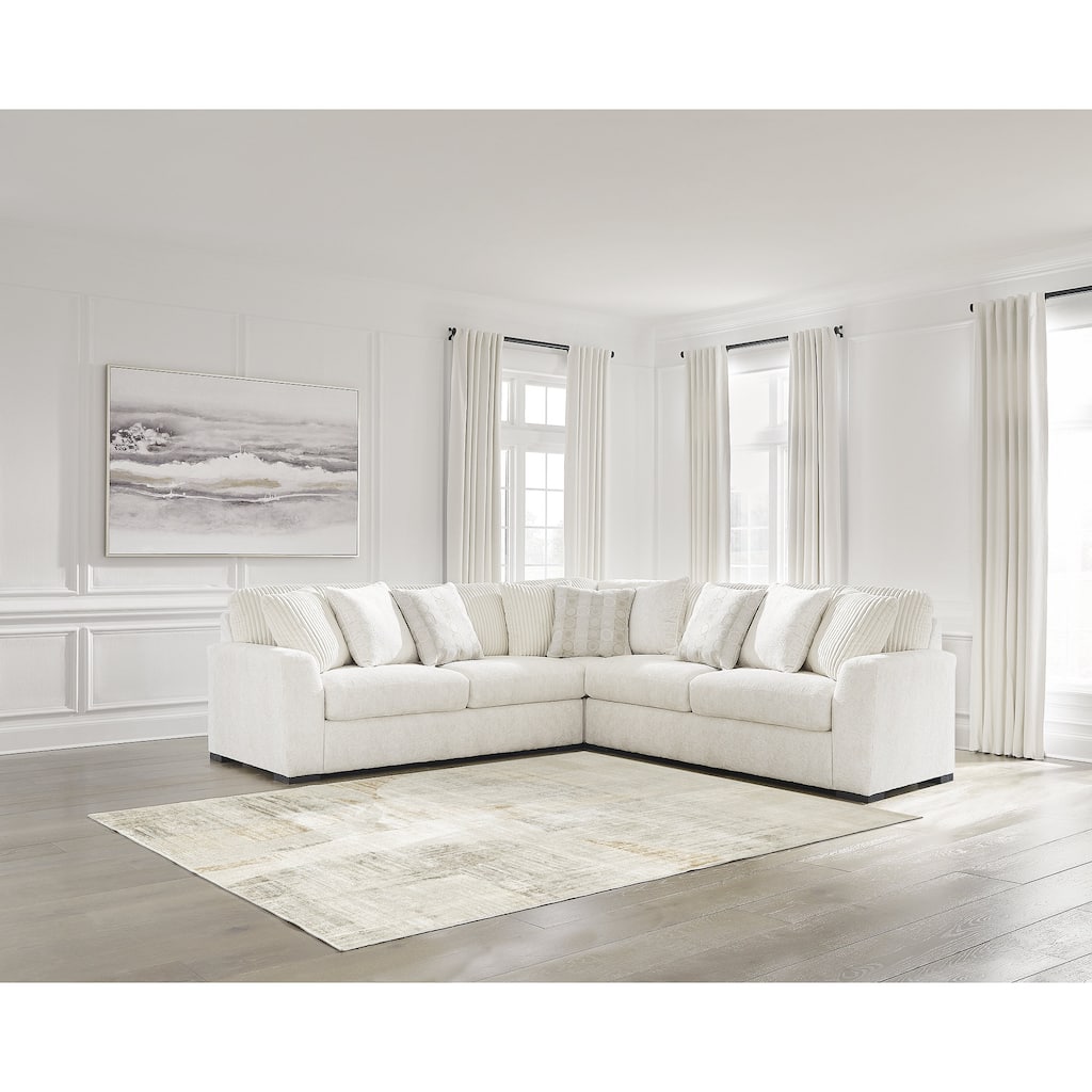 Signature Design by Ashley Chessington White 3-Piece Sectional - 121" W x 121" D x 40" H